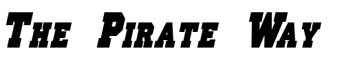 Font : Princeton-Solid-Condensed-Italic 2 Custom Text : The Pirate Way Test your own text here Click to download or to view this font on a tshirt that can be custom printed in Bali